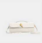 Handgeweven Leren Schoudertas voor Stijlvolle Draagwijze