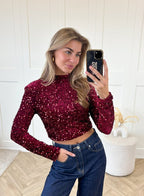 Pailletten Glittertop voor Feestjes - Elegante Glamour Outfit