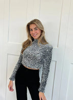 Pailletten Glittertop voor Feestjes - Elegante Glamour Outfit