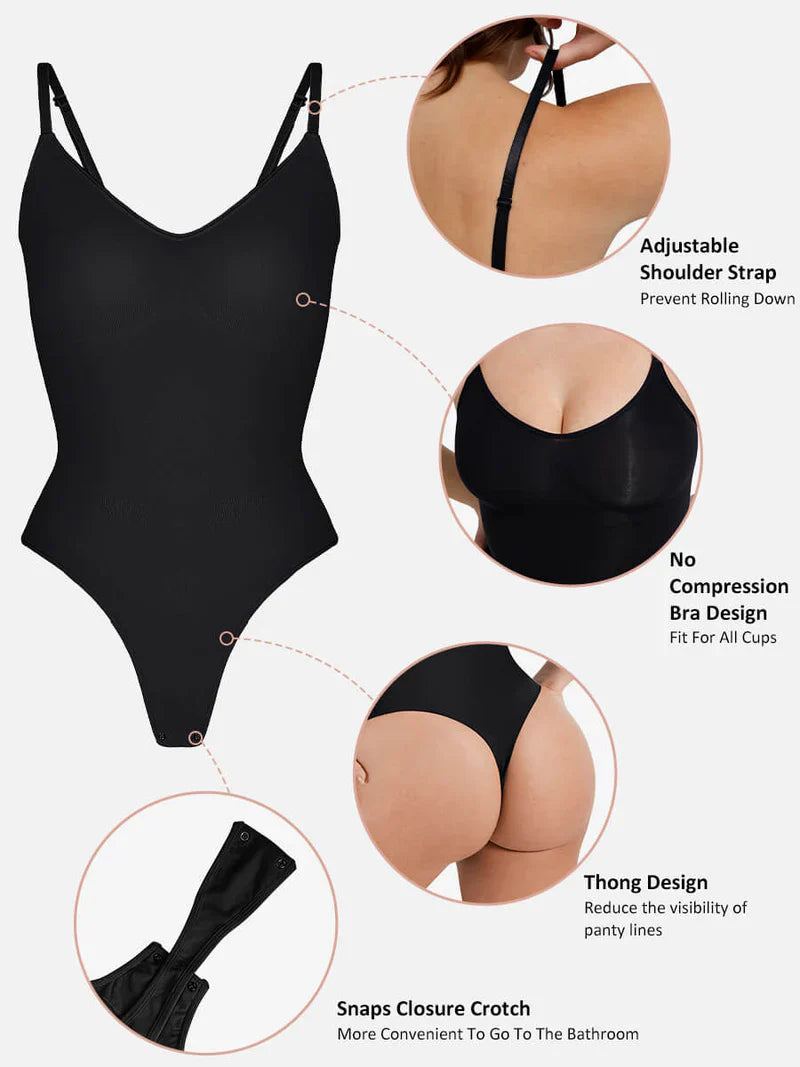 Sculpting Padded Bra Thong Bodysuit