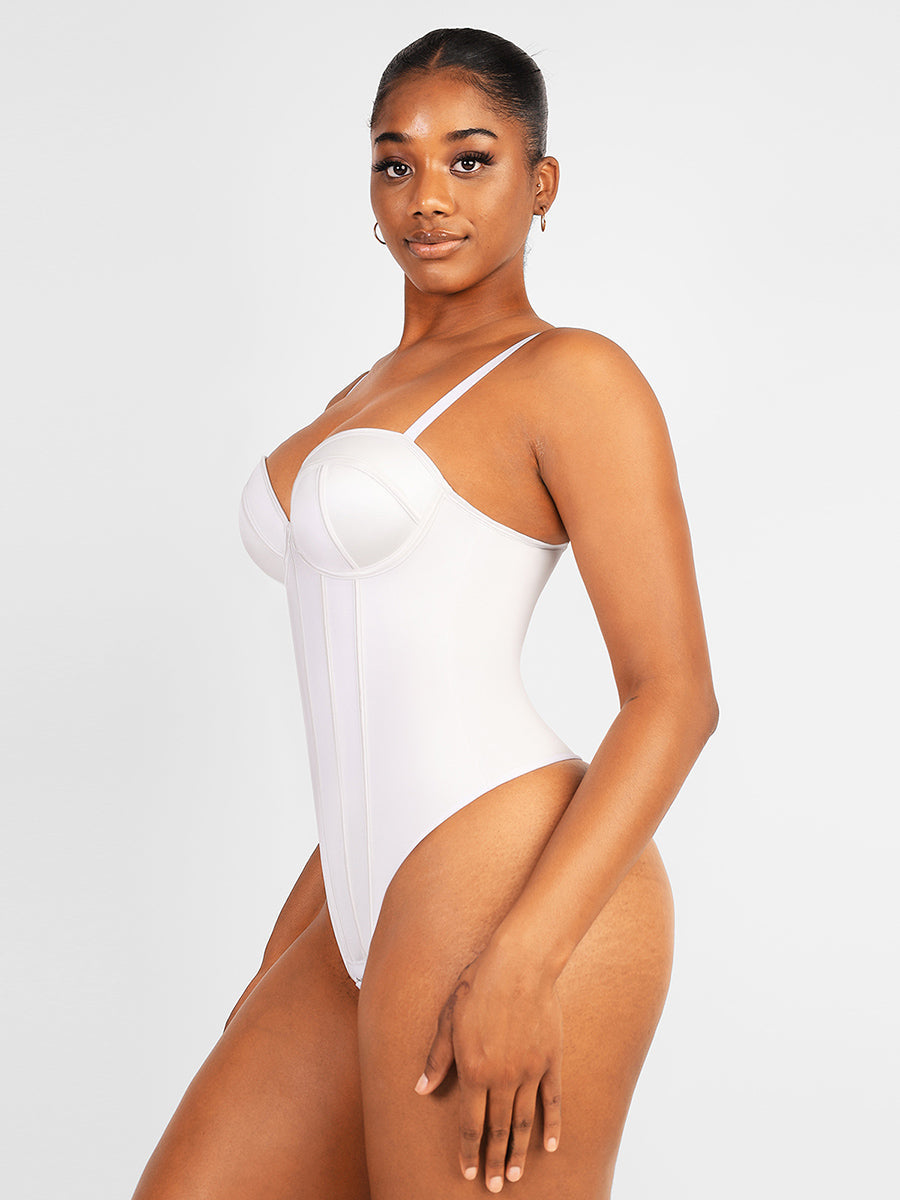 Shapewear Tummy Control Corset Thong Bodysuit