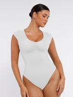 Seamless Deep V-Neck Tummy Shaping Bodysuit