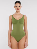 Seamless Sculpting Diamond Neck Brief Bodysuit