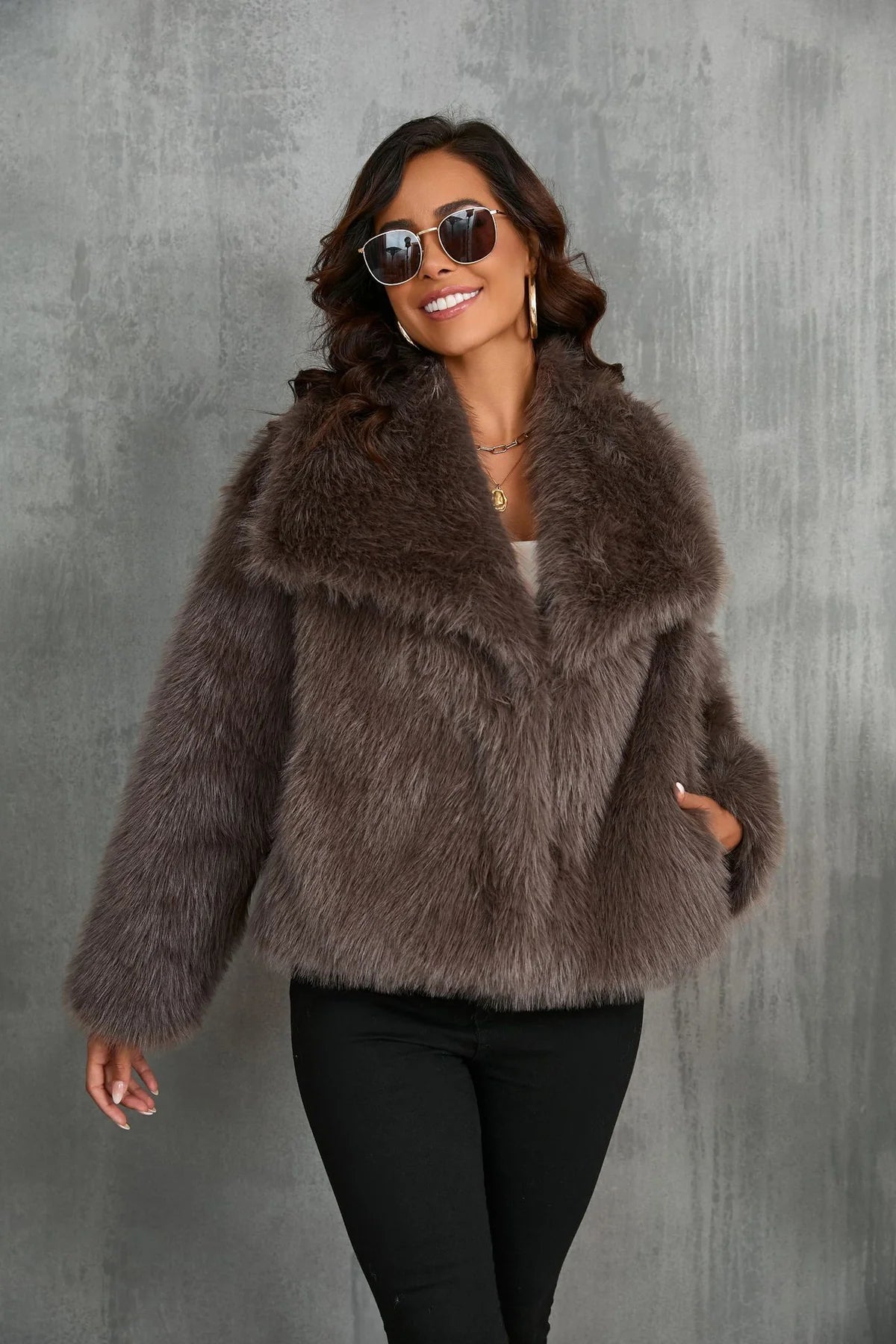 Minde Lavion | Faux Fur Coat Jas