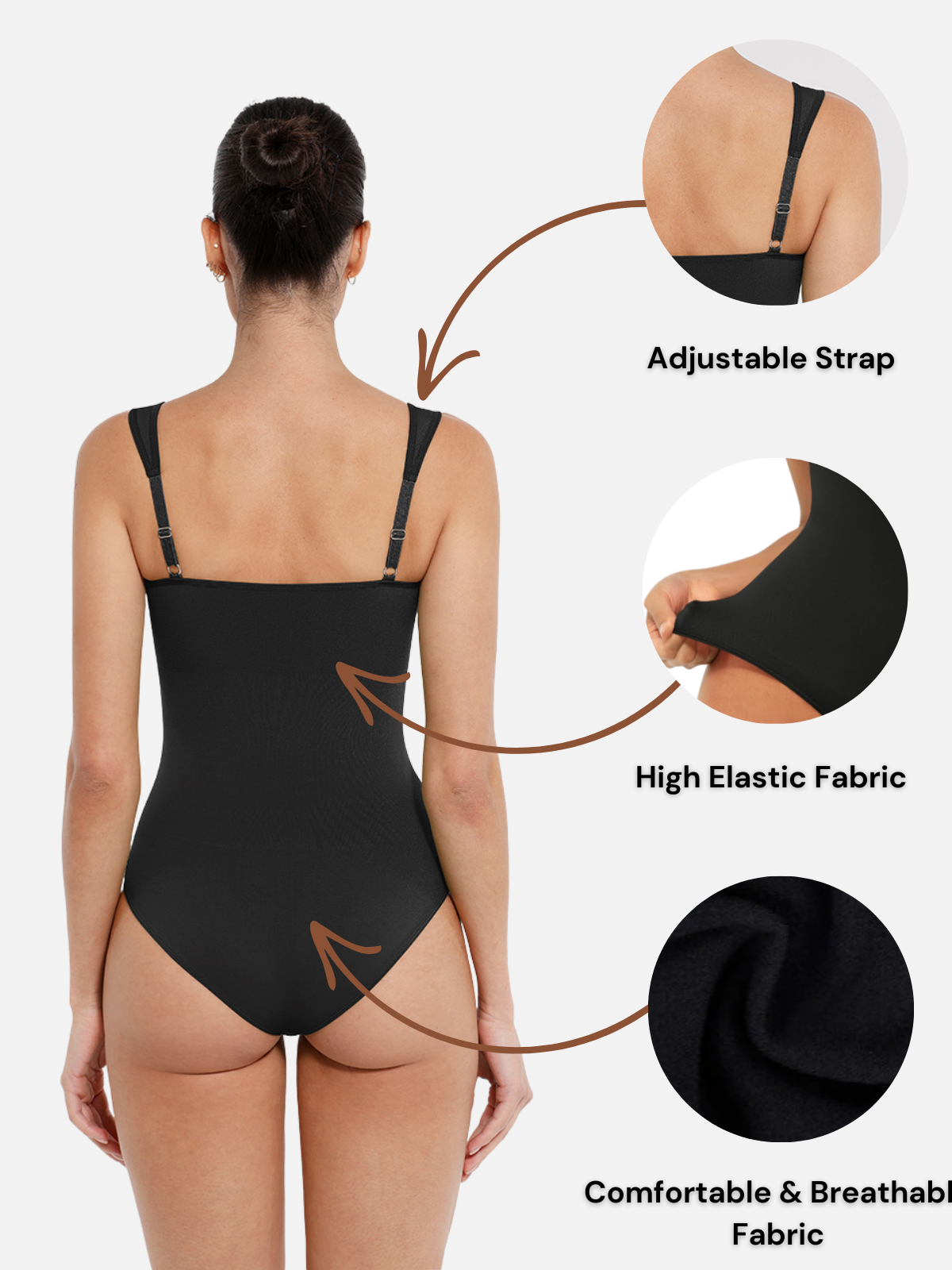 Seamless Sculpting Diamond Neck Brief Bodysuit