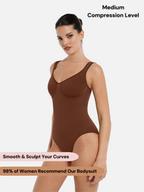 Seamless Sculpting Diamond Neck Brief Bodysuit